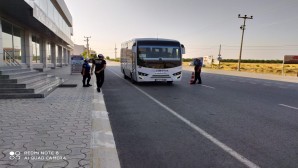 Hatay Büyükşehir Belediye Zabıtasından  otobüslerde korona virüs denetimi