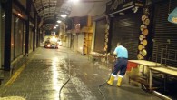Antakya Belediyesi Hürriyet  Caddesi ve uzun çarşıyı yıkadı