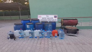 Arsuz ilçesinde 410 litre boğma rakı ele geçirildi