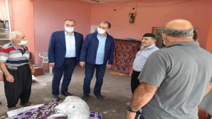 AK Parti Hatay İl Başkanı Mehmet Yeloğlu yangın bölgesinde incelemelerde bulundu