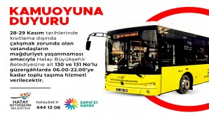 Hatay Büyükşehir Belediyesi’nden 130 ve 131 nolu güzergahlarda çalışan toplu taşıma otobüslerine ilişkin açıklaması!