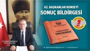 Türkiye Gazeteciler Federasyonu  62. Başkanlar Konseyi Sonuç Bildirgesi:  Basına Destek şart