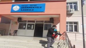 Defne Belediyesi Okulları dezenfekte etti