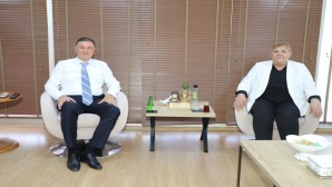 Başkan Lütfü Savaş, Ceyhan Belediye Başkanı Hülya Erdem’i ağırladı