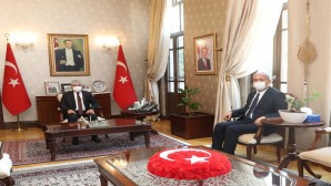 Milli Eğitim Bakanlığı Destek Hizmetler Genel Müdürlüğüne atanan Karahan, Vali Doğan’a  Veda etti