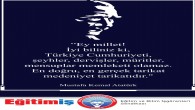 EĞİTİM-İŞ: Türkiye, Gencecik bir Kaymakamın Atatürk sevgisinden korkanların ülkesi olmayacak!