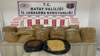 Jandarma Hassa ve Erzin’de  179 kilo tütün ile 33.600 makaron yakaladı