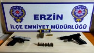 Erzin’de şüphe üzerine durdurulan bir kişiden 2 tabanca yakalandı