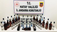 Jandarma durdurduğu araçta gümrük kaçağı 55 şişe içki yakaladı