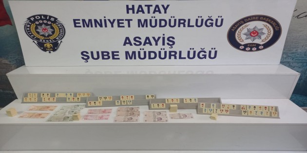 Antakya Zülüflühan’da kumar oynayan 4 kişiye 7276 lira idari para cezası