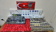 Arsuz’da 673 paket sigara ile 450 paket bandrolsüz kaçak nargile tütünü yakalandı