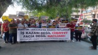 Emek ve Demokrasi Platformu Adına Basın açıklaması yapan Özgür Tıraş: Bartın Amasra Maden Ocağındaki patlama Kaza değil, Cinayet diyoruz!