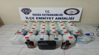 Hassa’da bir işyerinde 135 kilo kaçak içki yakalandı