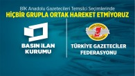 Türkiye Gazeteciler Federasyonu, Basın İlan Kurumu Seçimleriyle ilgili bir açıklama yaptı:  Hiçbir Grupla ortak hareket etmiyoruz!