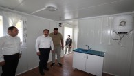 Vali Mustafa Masatlı Turunçlu ve Abdulgani Türkmen konteyner kentlerinde incelemelerde bulundu