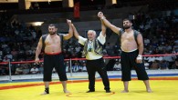 12. Dünya Aba Güreşinde Ağır Siklette İranlı Güreşçiler rakip tanımadı