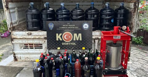 Dörtyol’da 224.5 litre el yapımı Şarap yakalandı