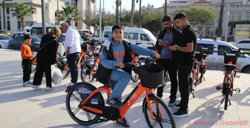 ELEKTİRİKLİ BİSİKLETLER SAHAYA İNDİ